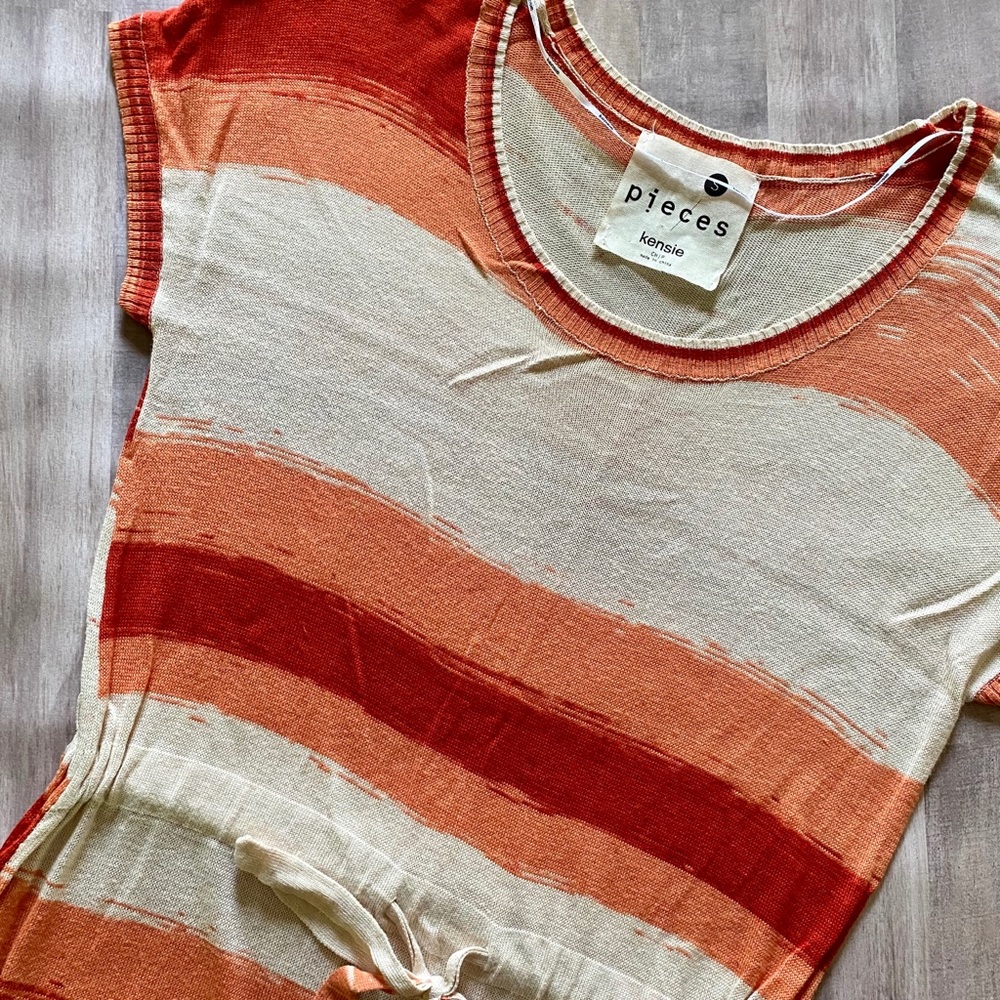 Kensie Mason Striped Detail Sweater Dress